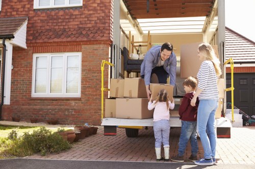 Local moving van covering Blackwall, Canary Wharf, and nearby districts