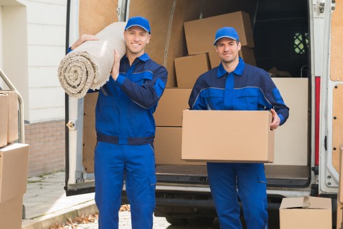 Local movers handling apartment access in Blackwall