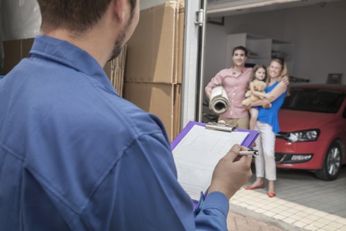 Van loading for a small flat or office move in Blackwall